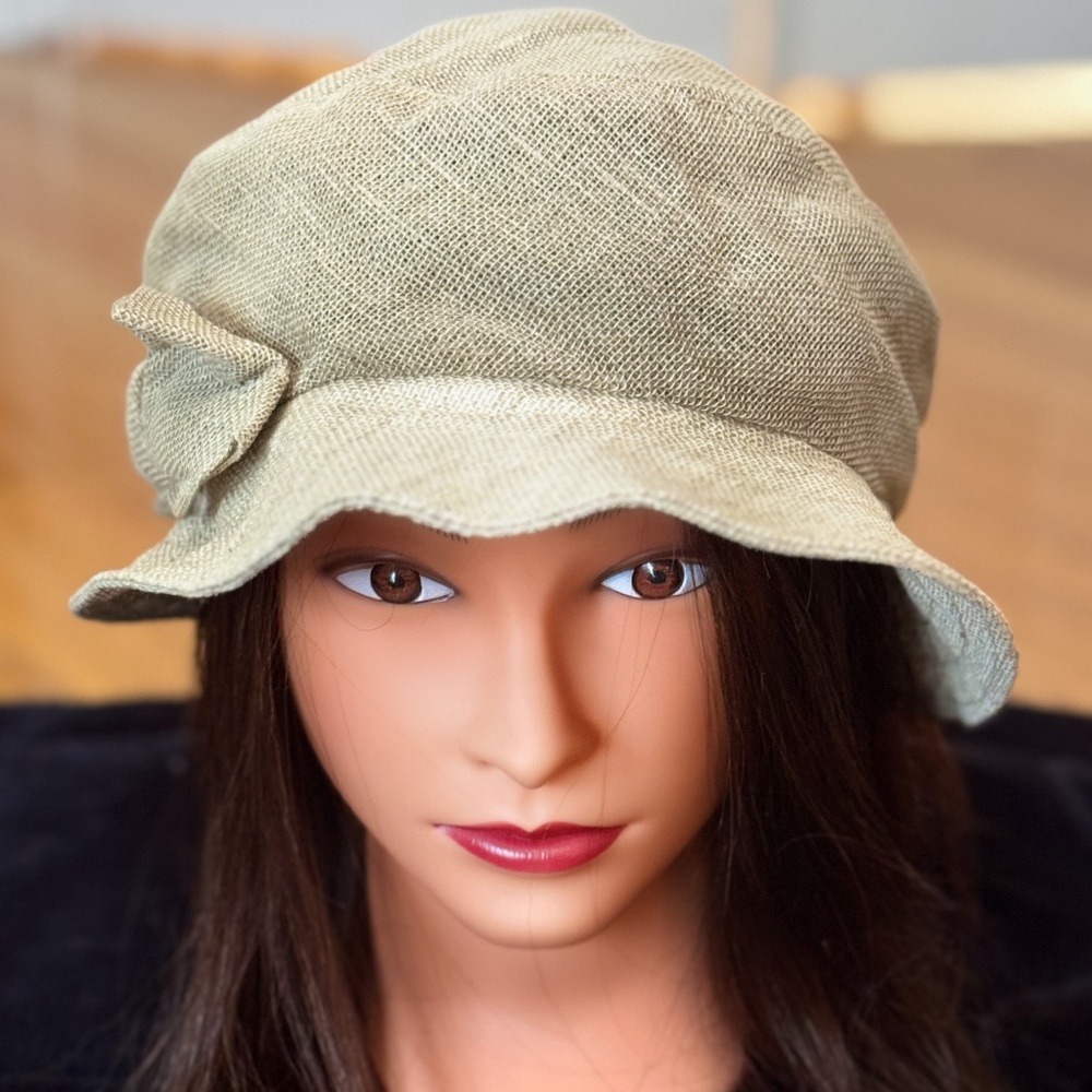 Beige Linen Hat